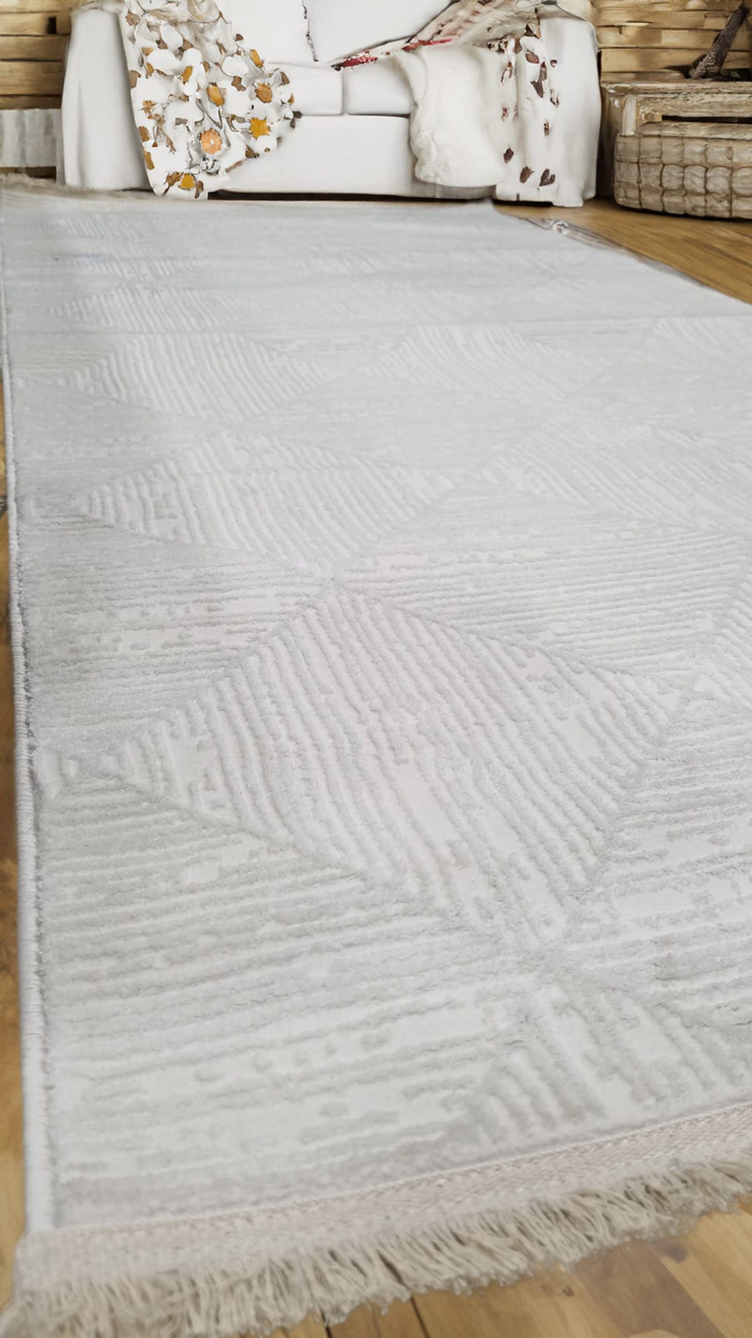 Dekhera Tokyo Modern Dokuma Hali 1175 Krem-3 Salon Mutfak Koridor Yatak Odası Kesme Yolluk