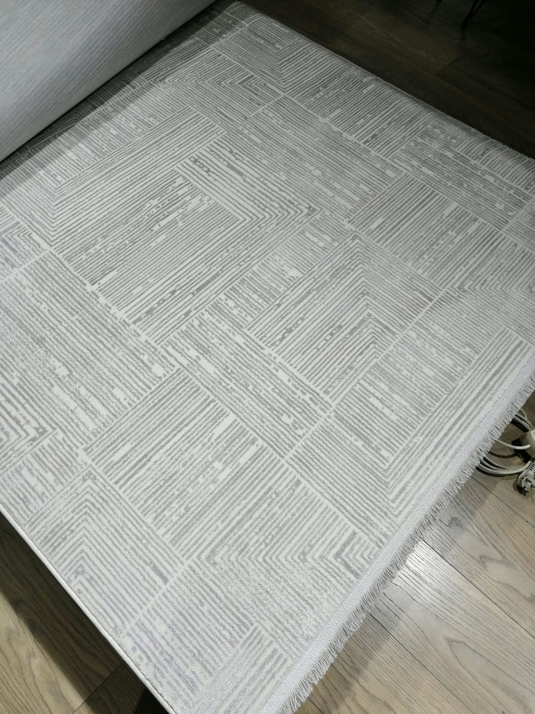 Dekhera Tokyo Modern Dokuma Hali 1177 Acik Gri-2 Salon Mutfak Koridor Yatak Odası Kesme Yolluk