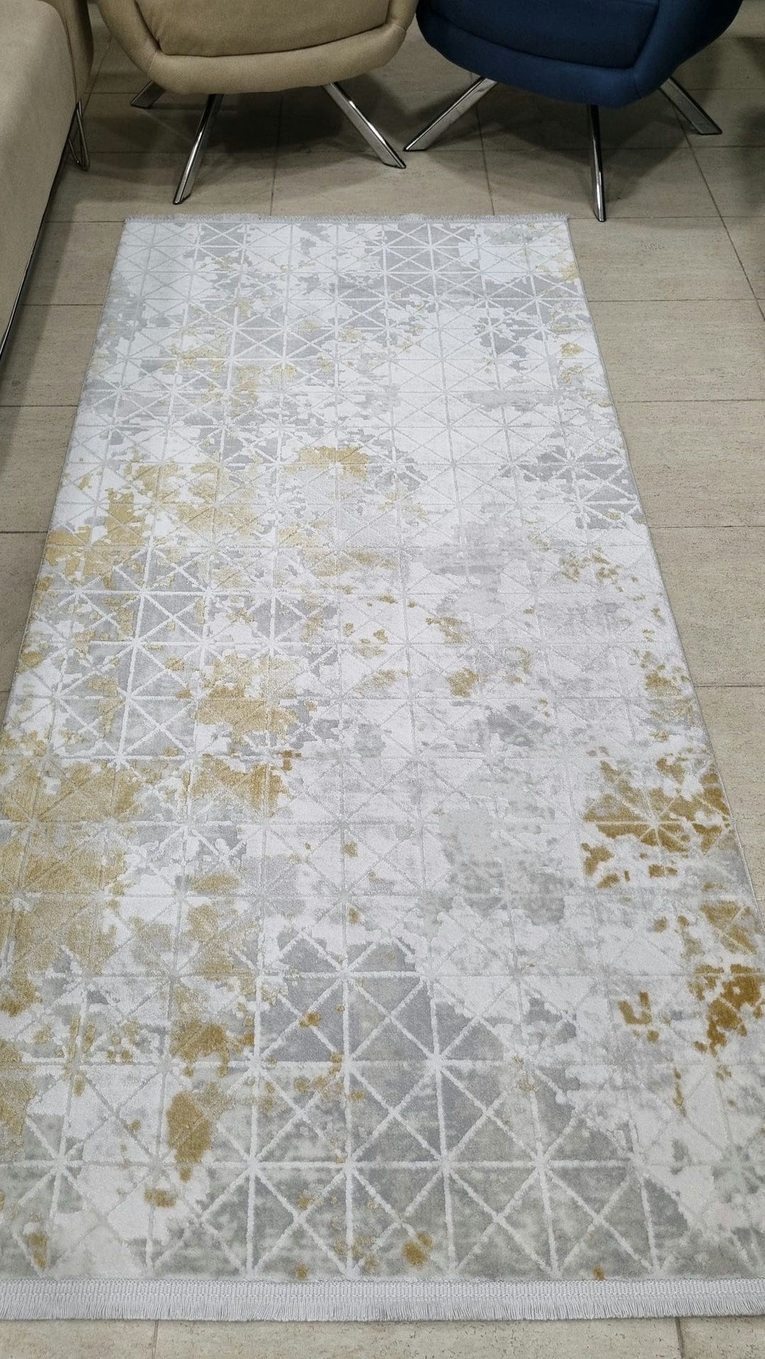 Dekhera Torino Akrilik Makine Halisi Yun Tuseli 1134 Gold Sari-2 Salon Mutfak Koridor Yatak Odası Kesme Yolluk