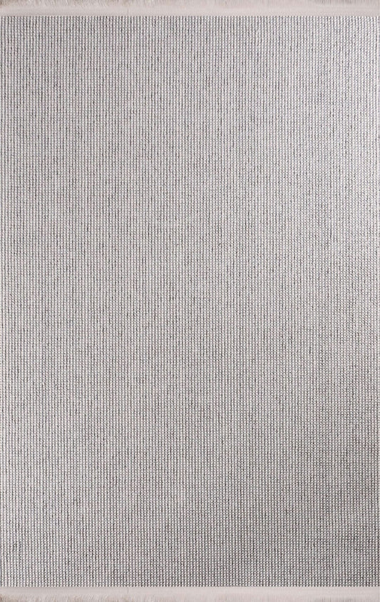 Dekhera Vivere Bukle Dokuma Hali Yumusak Tuseli 7514 Beyaz Gri-1 Salon Mutfak Koridor Yatak Odası Kesme Yolluk