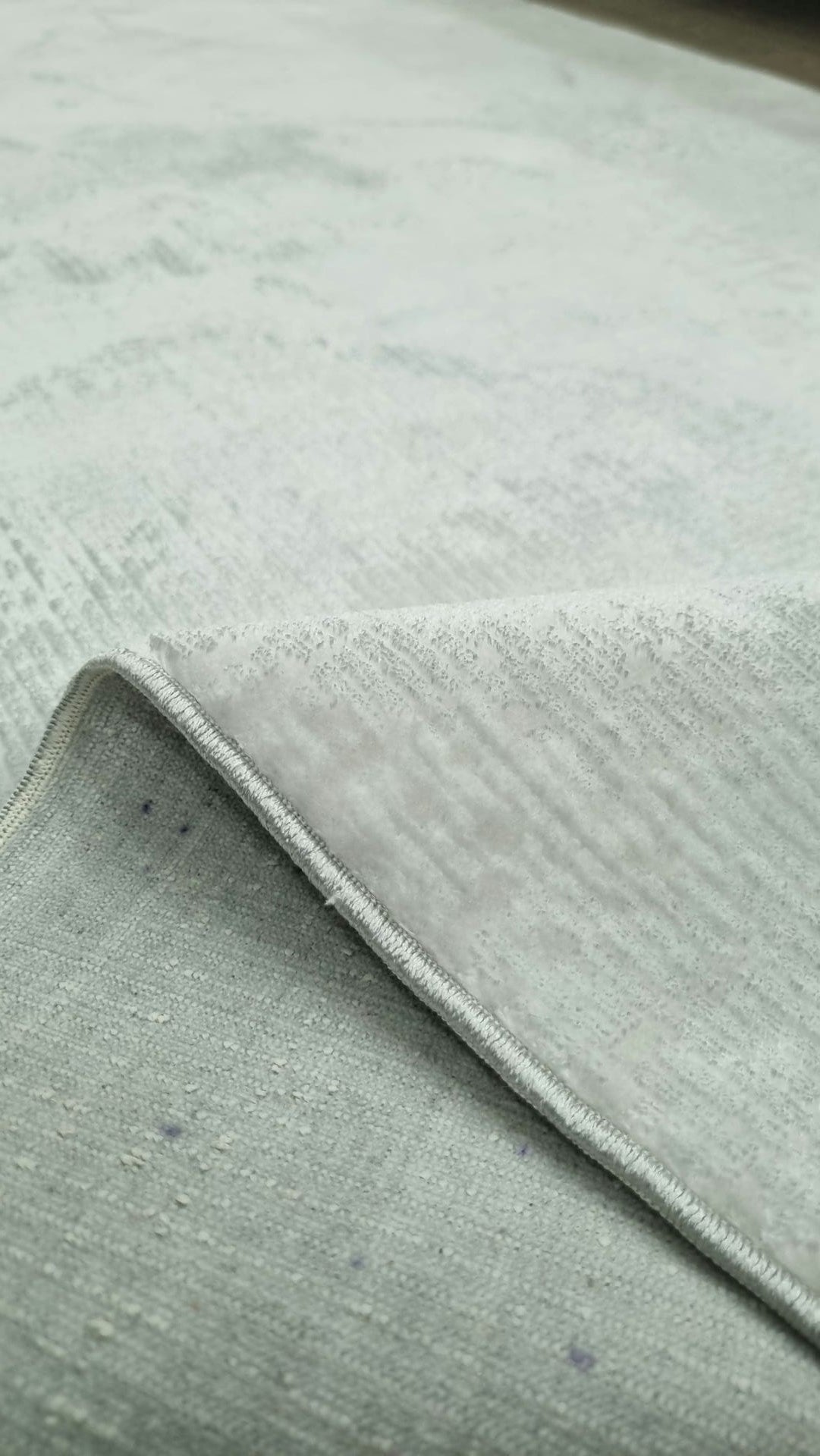 Dekhera Yildiz Parlak Kadife Dokuma Hali 1015 Beyaz-6 Salon Mutfak Koridor Yatak Odası Kesme Yolluk