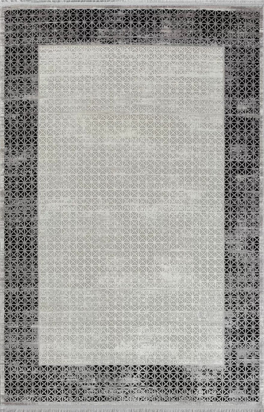 Dekhera Zeyrek Dokuma Akrilik Hali 114A Gri Bej-1 Salon Mutfak Koridor Yatak Odası Kesme Yolluk