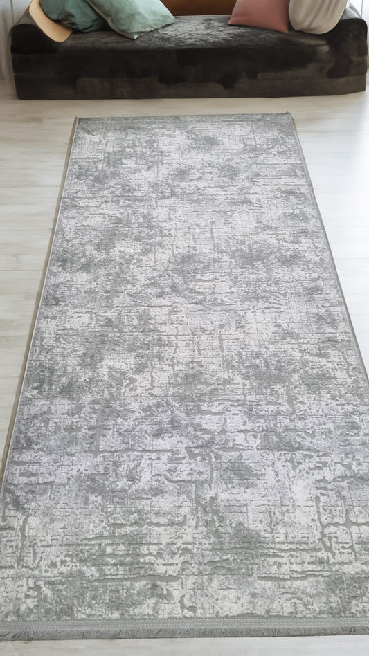 Dekhera Ziynet 5117A Krem Gri Hali-2 Salon Mutfak Koridor Yatak Odası Kesme Yolluk