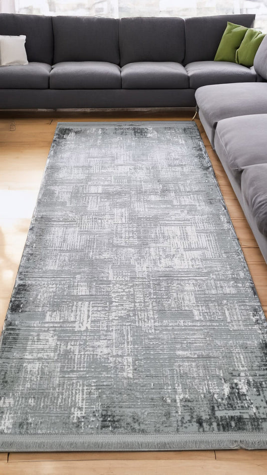 Dekhera Ziynet 5117B Gri Krem Hali-2 Salon Mutfak Koridor Yatak Odası Kesme Yolluk