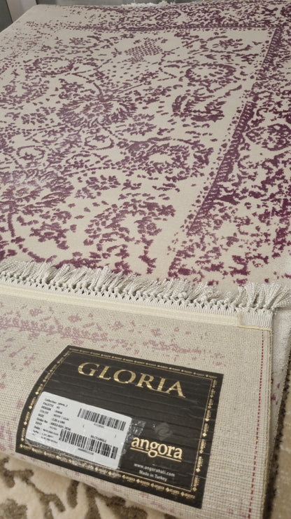 Angora hali Gloria 3901 akrilik pamuk hali lila 120x180_2