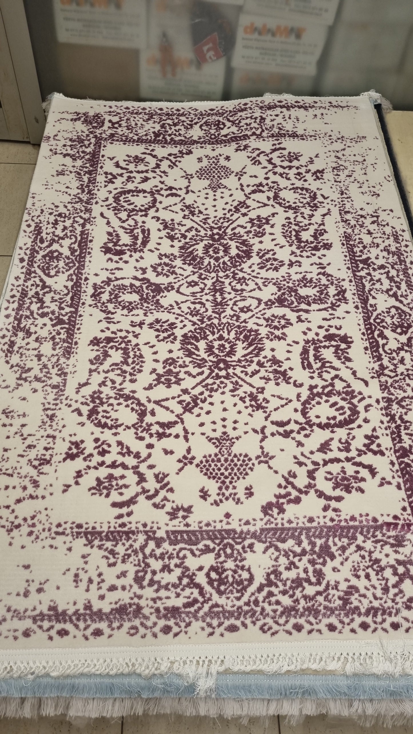 Angora hali Gloria 3901 pamuk triko lila hali 120x180_1