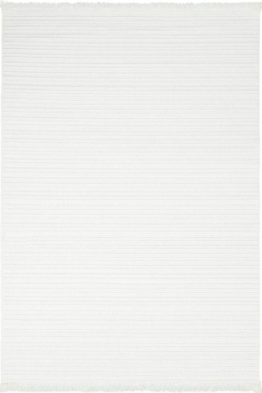Beyaz Dekoratif Örgü Tarz Halı Dekhera Tecer T07 Modeli Uygun Fiyata Dekhera'da