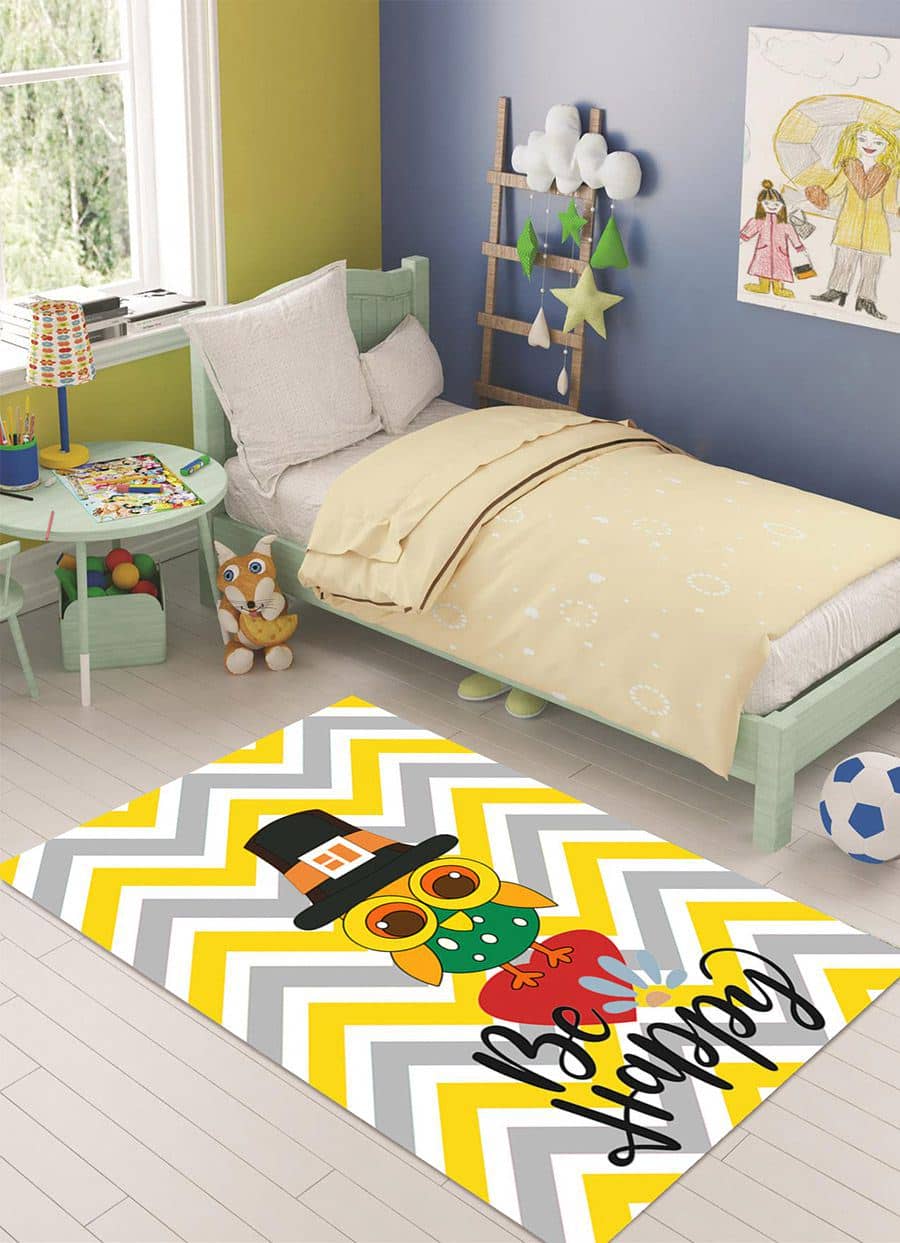 Çocuk Odası Halısı Sarı Dekhera C6062 Modeli Uygun Fiyata Dekhera'da
