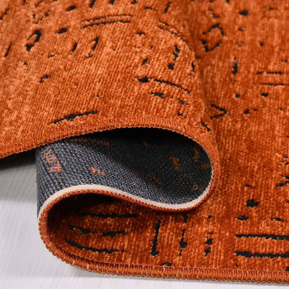 Dekhera Turuncu Pamuk Dokuma Kilim Fluss 8010 1 Modeli Uygun Fiyata Dekhera'da