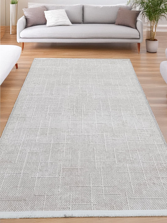 Dekhera Halı Olivia 6566B Bej Kaymaz Tabanlı Modern Kilim