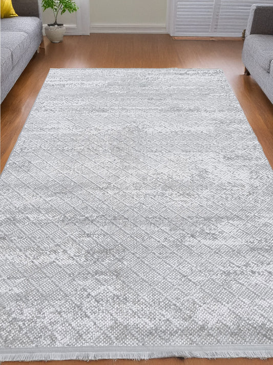 Dekhera Halı Olivia 6588D Gri Kaymaz Tabanlı Modern Kilim