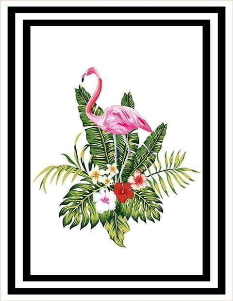 Flamingo Desenli Beyaz Halı Dekhera T1005 2 1 Modeli Uygun Fiyata Dekhera'da
