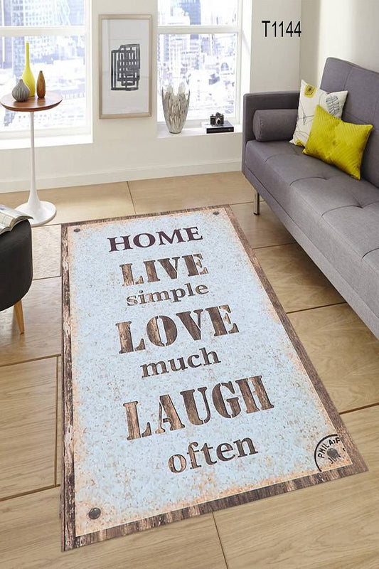 Live Love Laugh Yazılı Halı Dekhera T1144 Modeli Uygun Fiyata Dekhera'da