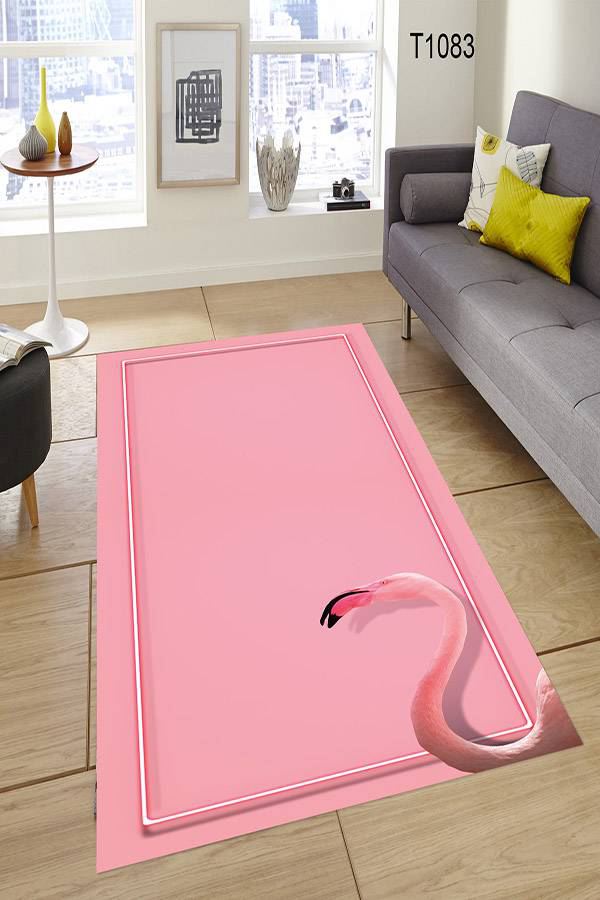 Pembe Flamingo Düz Halı Dekhera T1083 Modeli Uygun Fiyata Dekhera'da