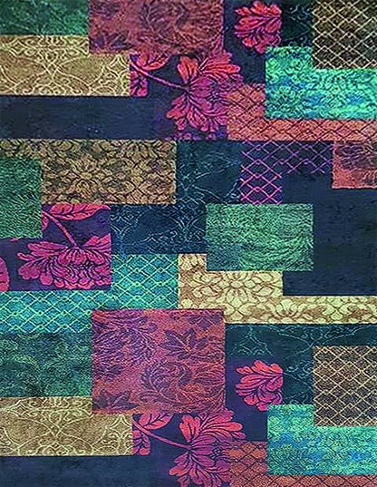 Pinkrose Patchwork Halı Dekhera P5002 1 Modeli Uygun Fiyata Dekhera'da