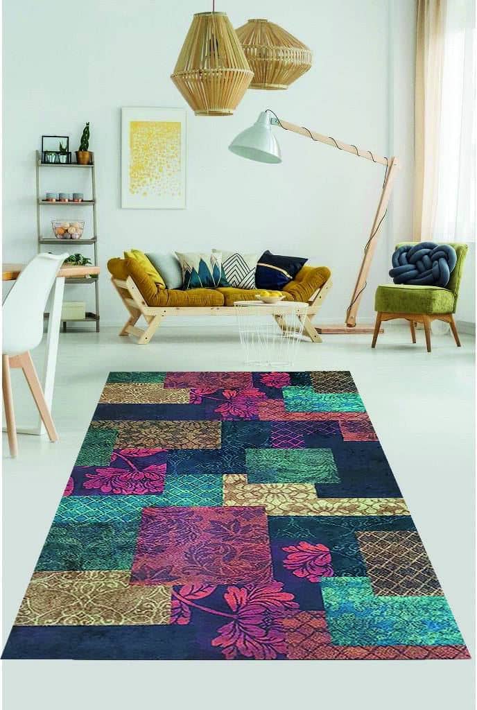 Pinkrose Patchwork Halı Dekhera P5002 Modeli Uygun Fiyata Dekhera'da