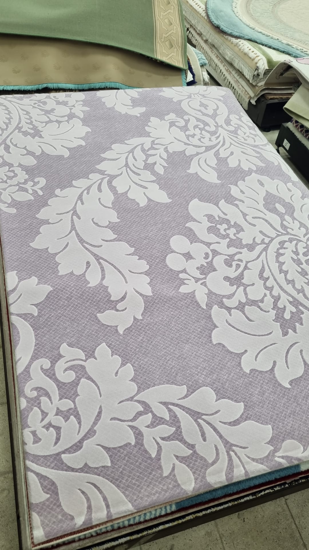 Angora Halı Damask 3822 Lila Pamuk Dokuma Halı 160X230