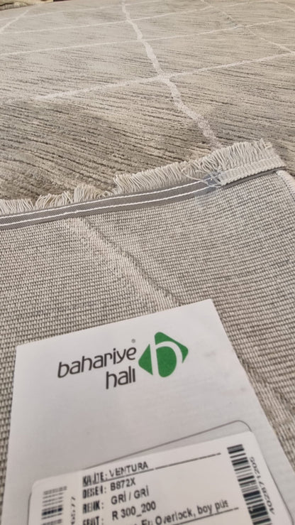 Bahariye ventura b872 gri polyester halı 200x300 3 Modeli Uygun Fiyata Dekhera'da