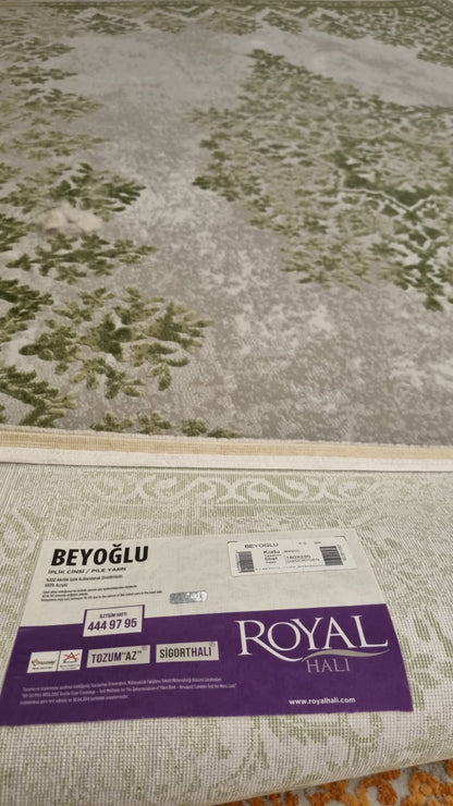 Royal Halı Beyoğlu 01 Yeşil Akrilik Halı 160X230