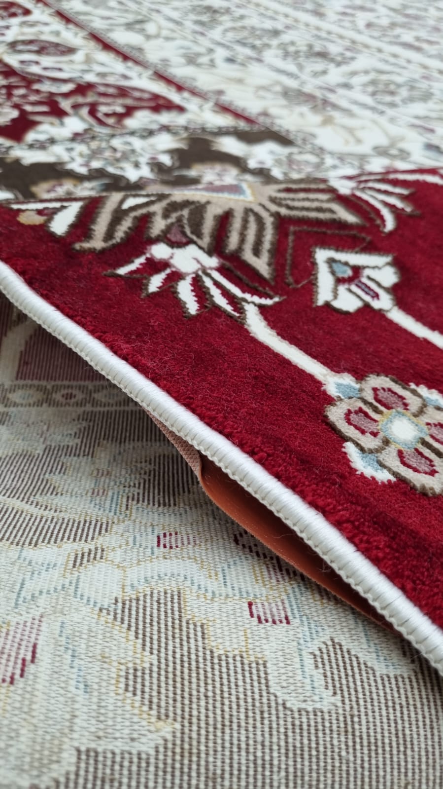 Saray Halı Hanedan 1100 Krem Bordo Polyester Halı 200X290