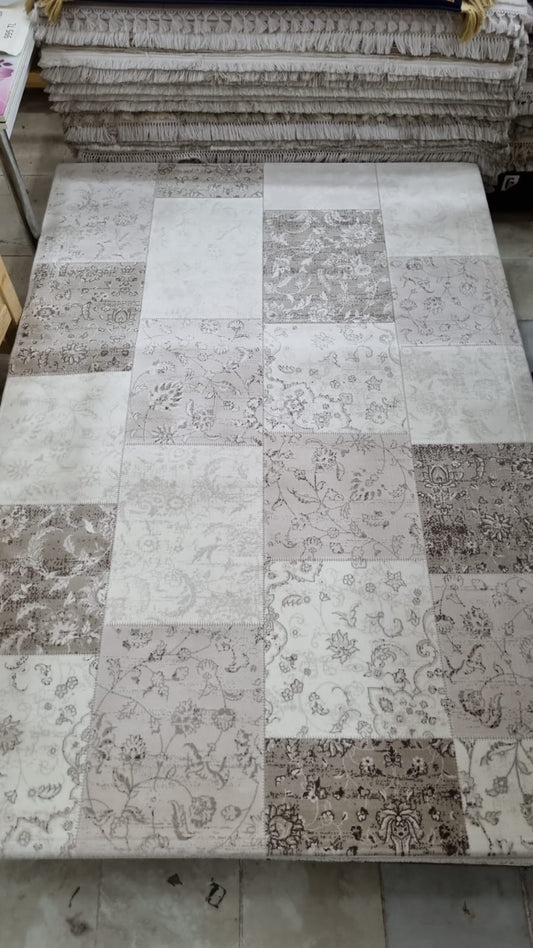 Saray Halı Imge 2125 Krem Patchwork Akrilik Halı 160X230