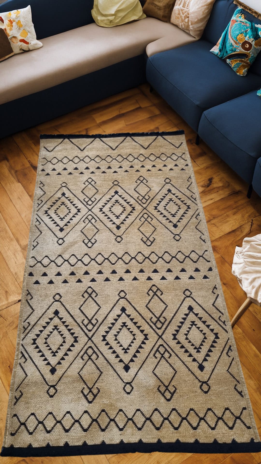 Dekhera Ahsen İskandinav Kilim 331 Hardal-2 Salon Mutfak Koridor Yatak Odası Kesme Yolluk