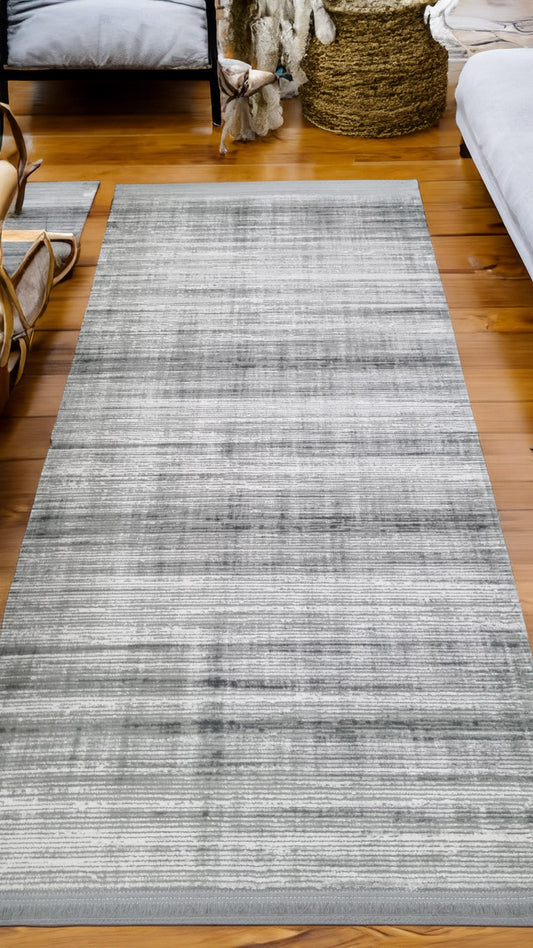 Dekhera Ziynet 5118 Gri Hali-2 Salon Mutfak Koridor Yatak Odası Kesme Yolluk